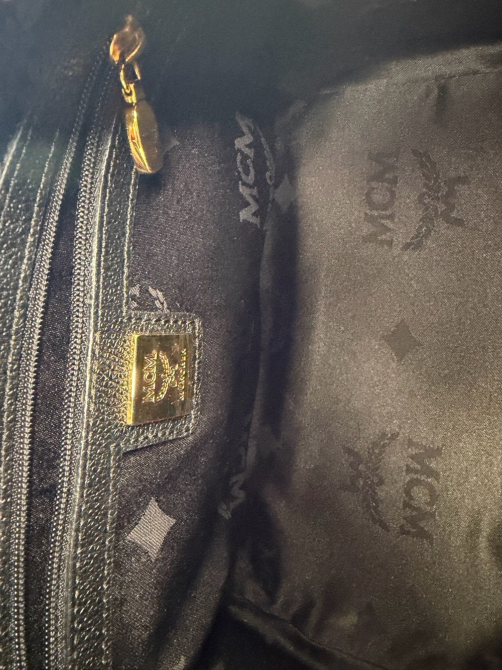 ✨ MCM Black Leather Mini Boston Satchel – Gold Hardware ✨ - Picture 8 of 9